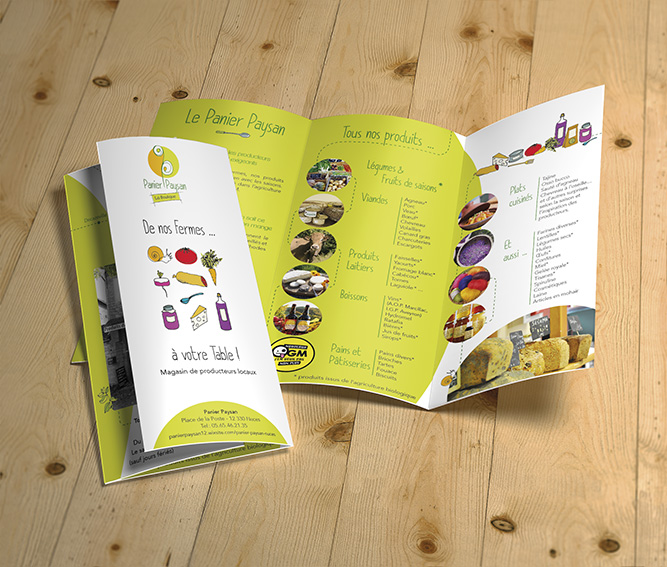 Panier Dépliant mise en situ